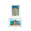 Set Of Two Beach Nautical White Framed Print Wall Art