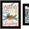 Set Of Two Come Home for Christmas 2 Black Framed Print Wall Art