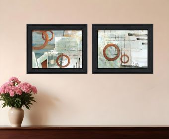 Set Of Two Balance this I and II 2 Black Framed Print Wall Art