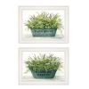 Set Of Two Farm Market Bouquet White Framed Print Wall Art