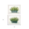 Set Of Two Farm Market Bouquet White Framed Print Wall Art