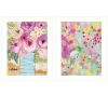 Set Of Two Floral Designs White Framed Print Wall Art