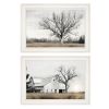 Set Of Two Ohio Fields I 1 White Framed Print Wall Art