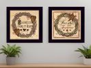 Set Of Two Family Wisdom II Black Framed Print Wall Art