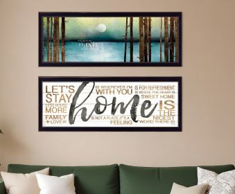 Set Of Two Love or Home 2 Black Framed Print Wall Art