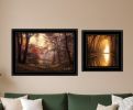 Set Of Two Natures Reflections 2 Black Framed Print Wall Art