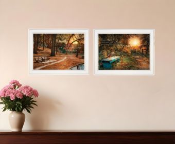 Set Of Two Resting Places 1 White Framed Print Wall Art