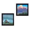 Set Of Two Two Barnscapes 2 Black Framed Print Wall Art