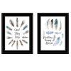 Set Of Two Good Vibes 2 Black Framed Print Wall Art