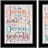 Set Of Two The Only Person 2 Black Framed Print Wall Art