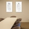 Set Of Two Eye Charts 3 White Framed Print Wall Art