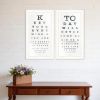 Set Of Two Eye Charts 3 White Framed Print Wall Art