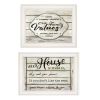 Set Of Two Family Values 1 White Framed Print Wall Art