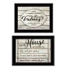 Set Of Two Family Values 2 Black Framed Print Wall Art