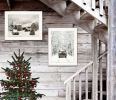 Set Of Two Antique Christmas 1 White Framed Print Wall Art