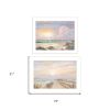 Set Of Two Sunrise Sunset 1 White Framed Print Wall Art