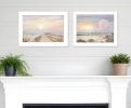 Set Of Two Sunrise Sunset 1 White Framed Print Wall Art