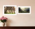 Set Of Two The Land of Hobbits 1 White Framed Print Wall Art