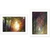 Set Of Two Path of Happiness 1 White Framed Print Wall Art