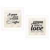 Set Of Two All You Need is Coffee 1 White Framed Print Wall Art