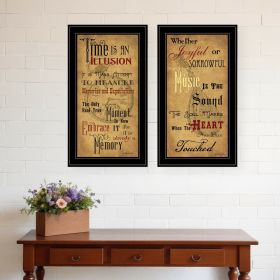 Set Of Two Joyful 2 Black Framed Print Wall Art