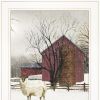 Set Of Two Cold Winter 1 White Framed Print Wall Art