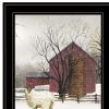 Set Of Two Cold Winter 2 Black Framed Print Wall Art