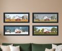 Set Of Four Billy Jacobs Four Seasons Collection V Black Frame 1 Black Framed Print Wall Art