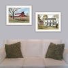 Set Of Two Summers End 1 White Framed Print Wall Art