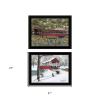 Set Of Two Billy Jacobs Covered Bridge Collection III Black Framed Print Wall Art