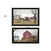 Set Of Two Goin to Market 2 Black Framed Print Wall Art