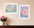 Set Of Two Bloom for Yourself 1 White Framed Print Wall Art