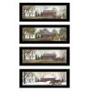 Set Of Four Seasons on the Farm Black Framed Print Wall Art