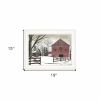 Christmas Barn 1 White Framed Print Wall Art