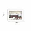 Christmas Wagon 1 White Framed Print Wall Art