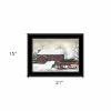 Christmas Wagon 2 Black Framed Print Wall Art