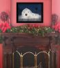 Christmas Starry Night 2 Black Framed Print Wall Art