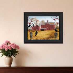 Autumn Gold 4 Black Framed Print Wall Art