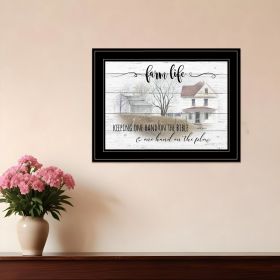 Farm Life 6 Black Framed Print Wall Art