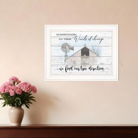 Winds Of Change Windmill on the Farm White Framed Print Wall Art