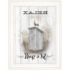 Relax Sit A Spell  White Framed Print Bathroom Wall Art