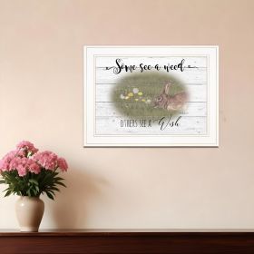 Some See A Weed 1 White Framed Print Wall Art