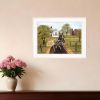 Amish on Sunday Drive 1 White Framed Print Wall Art