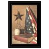 God and Country 3 Black Framed Print Wall Art