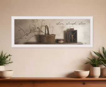 Live Laugh and Love 3 White Framed Print Wall Art