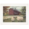 Hancock Sheep 2 White Framed Print Wall Art