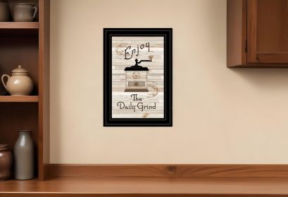 Enjoy the Daily Grind 2 Black Framed Print Kitchen Wall Art