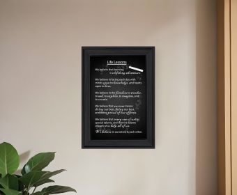 Life Lessons 1 Black Framed Print Wall Art