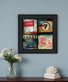 At The Movies 4 Black Framed Print Wall Art