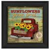 Sunflowers from the Farm 3 Black Framed Print Wall Art